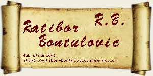 Ratibor Bontulović vizit kartica